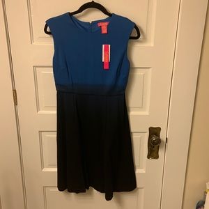 Catherine Malandrino a-line dress, blue/black ombré size small